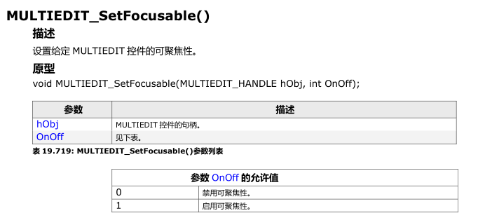 MULTIEDIT_SetFocussable˵