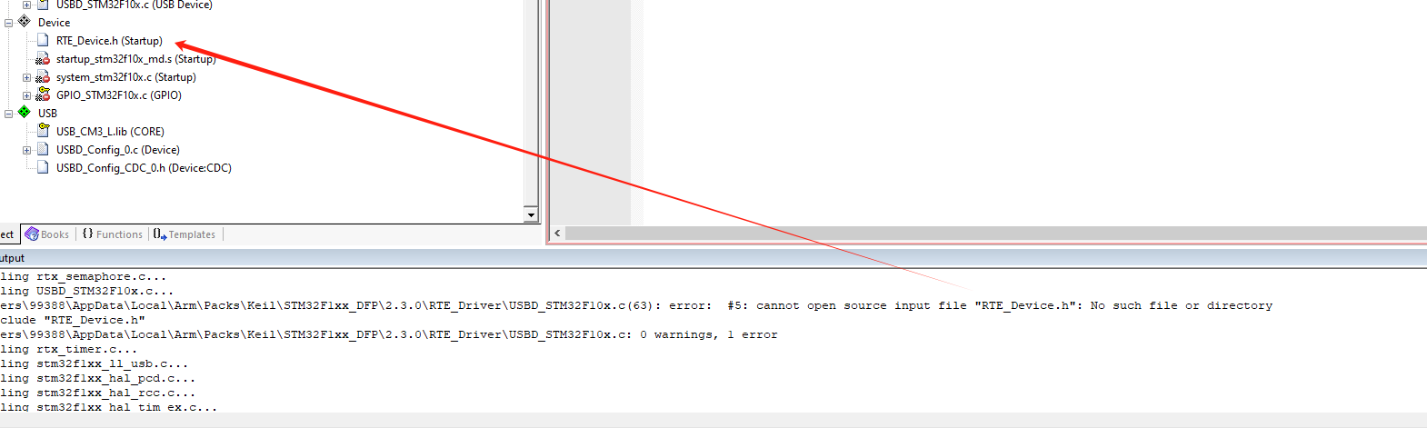 ԺʾȱRTE_DeviceͷļǸطҸˣôûF103RTX RL_U ...